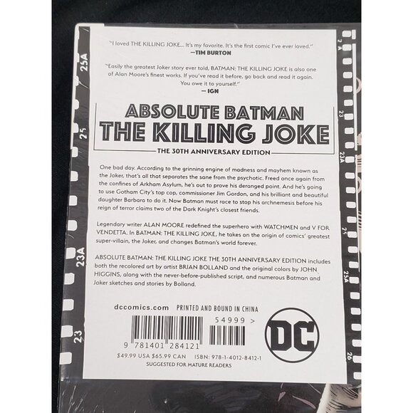 DC Comics Absolute Batman The Killing Joke Hardcover 30th Anniversary - Picture 6 of 6